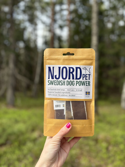 Njord Pet Nötstrips 5-pack - Svenskt Hundtugg